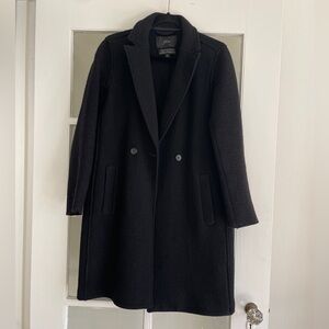 Jcrew Daphne Topcoat in Italian Boiled Wool Black Size 8